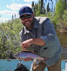 arctic grayling catch from fishing in canada