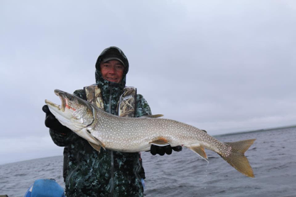 lake trout caught fishing in manitoba